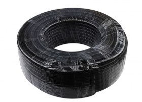讯浦 塑料波纹管 防水阻燃加厚PP材质 电线电缆保护软管黑色 20~100米