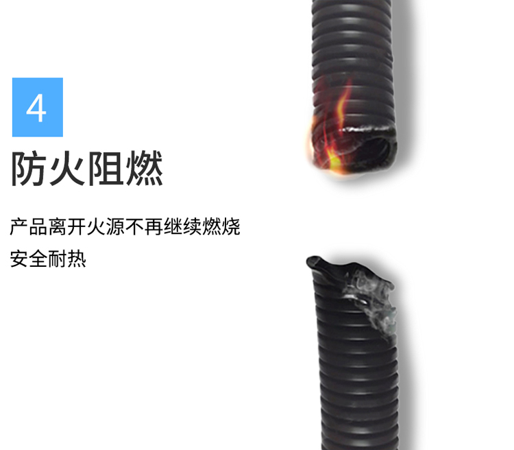 讯浦 塑料波纹管 防水阻燃加厚PP材质 电线电缆保护软管黑色 20~100米_http://xunpu168.com_所有产品_第6张
