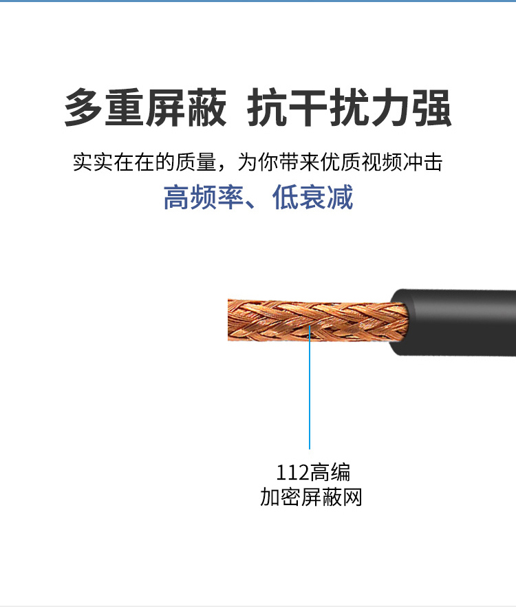 讯浦 SYV50-3 高频同轴电缆单屏蔽/双屏蔽 铜96编 RG58线 铜芯直径0.9mm_http://xunpu168.com_所有产品_第2张